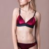 Donna GHIGLINO 1893 | Chite' Lingerie Completo Bordeaux Velluto A Pois