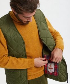 Uomo BARACUTA | Baracuta Gilet Miller Verde Militare