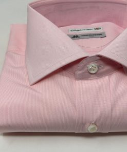 Uomo GHIGLINO 1893 | Camicia Fil A Fil Microriga Rosa