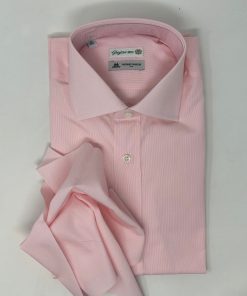 Uomo GHIGLINO 1893 | Camicia Fil A Fil Microriga Rosa