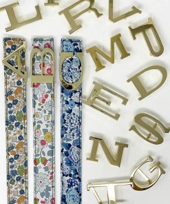 Accessori GHIGLINO 1893 | Cintura Alphabet Style Reversibile Liberty Fabrics/Testa Di Moro