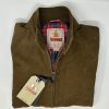 Uomo BARACUTA | Baracuta Harrington Suede Suede Dark Olive