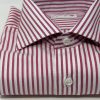 Uomo GHIGLINO 1893 | Camicia Oxford Riga Rossa