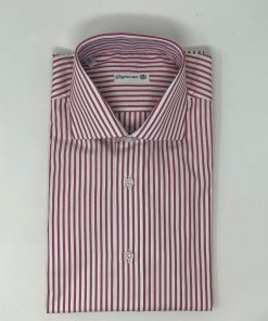 Uomo GHIGLINO 1893 | Camicia Oxford Riga Rossa