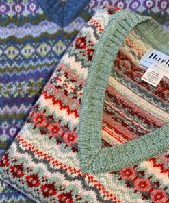 Donna HARLEY OF SCOTLAND | Gilet Shetland Scottish Fair Isle