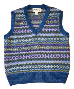 Donna HARLEY OF SCOTLAND | Gilet Shetland Scottish Fair Isle