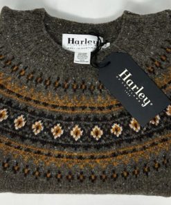 Donna HARLEY OF SCOTLAND | Maglione Shetland Scottish Fair Isle Bottonato Harley Of Scotland For Ghiglino