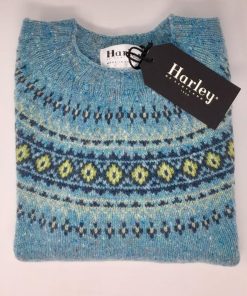 Donna HARLEY OF SCOTLAND | Maglione Shetland Scottish Fair Isle Bottonato Harley Of Scotland For Ghiglino