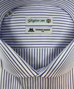 Uomo GHIGLINO 1893 | Camicia Fil A Fil Bastoncino Azzurro