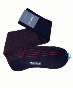 Uomo BRESCIANI | Bresciani Calze Vanise' Cangianti Blu Rosso