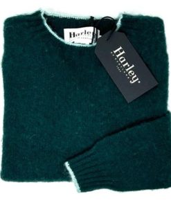 Donna HARLEY OF SCOTLAND | Maglione Shetland Con Bordino Harley Of Scotland For Ghiglino