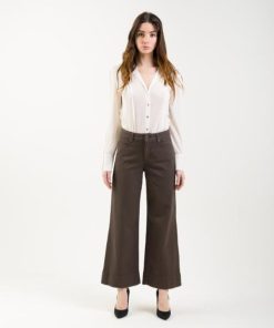 Donna CIGALA'S | Cigala'S Pantalone Palazzo Crop Col. Caffe'