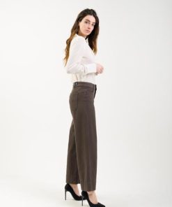 Donna CIGALA'S | Cigala'S Pantalone Palazzo Crop Col. Caffe'