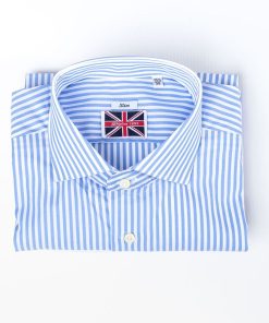 Uomo GHIGLINO 1893 | Camicia Bastoncino Azzurro