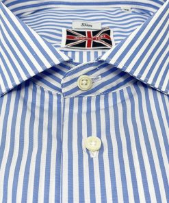 Uomo GHIGLINO 1893 | Camicia Bastoncino Azzurro