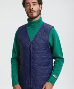 Uomo BARACUTA | Baracuta Gilet Miller Classic Blue