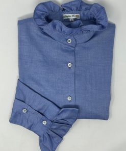 Donna GHIGLINO 1893 | Camicia Alex (Oversize) Oxford Azzurro