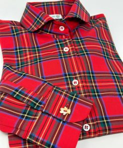 Donna GHIGLINO 1893 | Camicia Franci Tartan Rosso